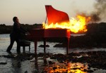 burning piano