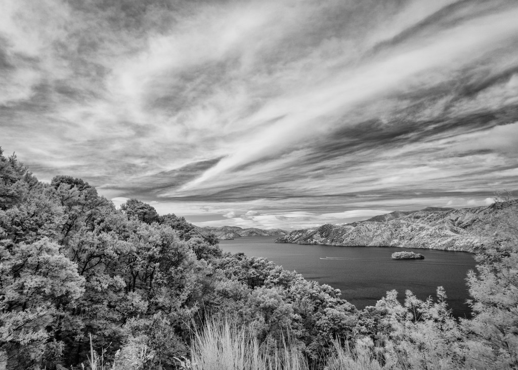 Sky sea clouds infrared
