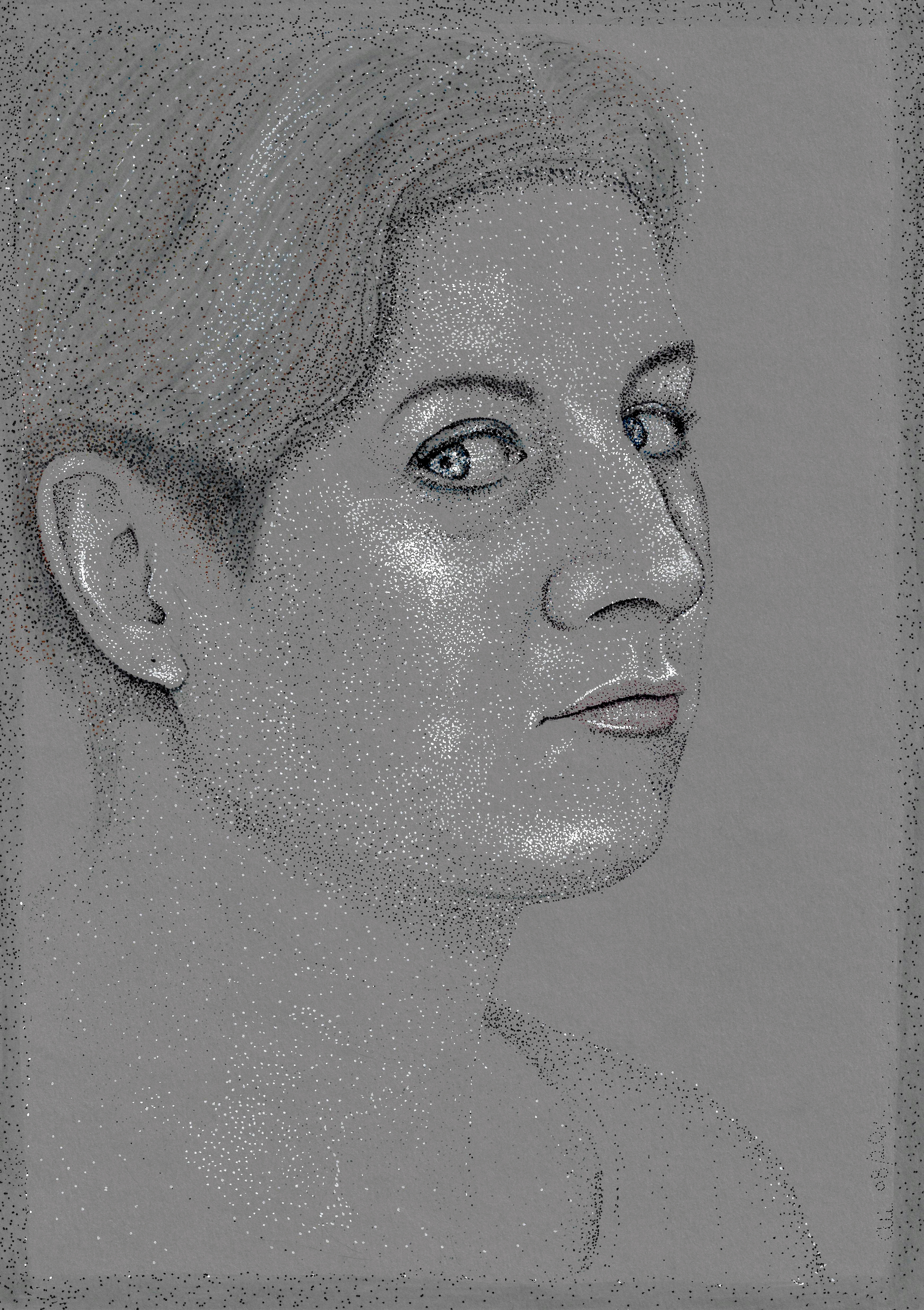 Stippled portrait