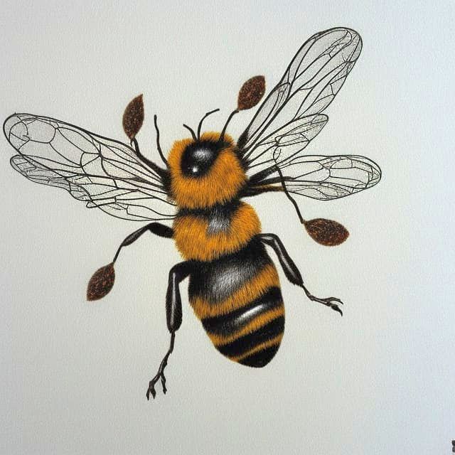 ai generated image of a wonky bee